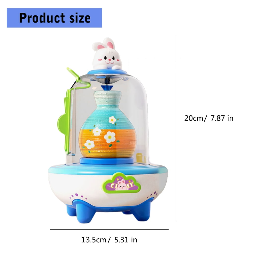Miiottaa Electric Pottery Wheel Toy USB Power Craft Pottery Machine Toy For Kids Creative