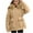 25#Khaki, variant on Womens 2024 Winter Fuzzy Fleece Jacket Hooded Color Block Patchwork Cardigan Coats Outerwear with Pockets