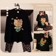 thumbnail image 2 of Sanrio-Pijamas de Hello Kitty con dibujos animados de Anime Y2K para mujer, ropa para el hogar, pantalones de algodón cómodos, ropa de descanso de manga larga, 2 of 4