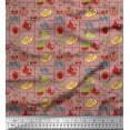 thumbnail image 1 of Soimoi Cotton Duck Fabric Mix Fruits Printed Fabric 1 Yard 56 Inch Wide, 1 of 3