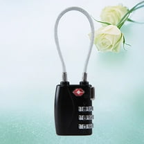 GOOHOCHY 2PCS TSA719 Customs Lock Combination Lock Luggage Lock Three Bit Anti Theft(Black)