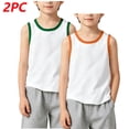 thumbnail image 2 of Teylalorva Boys Tank Tops 2PC Cotton Breathable Crew Neck Sleeveless Kids Casual Summer Soft Underwear 2PC Blue Size 4, 2 of 6