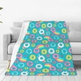 thumbnail image 4 of Salouo Donut Print Bed Blankets,Flannel Blanket Comfortable Air Conditioning Blanket Lightweight Blanket for Sofa Bed Travel & Couch -50"x40", 4 of 8