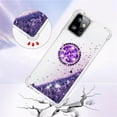 thumbnail image 4 of Glitter Clear Sparkly Bling Case for Motorola Moto G Power 5G 2023, Flowing Liquid Quicksand Cover with Diamond Ring Holder Case for Motorola Moto G Power 5G 2023  Purple, 4 of 14