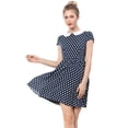 thumbnail image 2 of INSPIRE CHIC Women's Doll Collar Above Knee Hidden Zipper Back Dress, 2 of 5