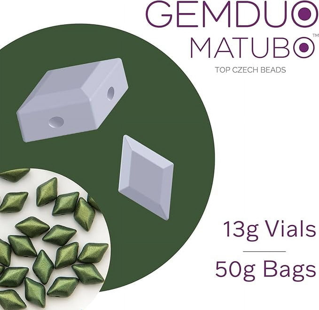 Matubo Czech Gemduo 2-Hole 50g Amethyst/Backlit 20060-27002 Glass beads for Jewelry Making, DIY Crafts & Decoration