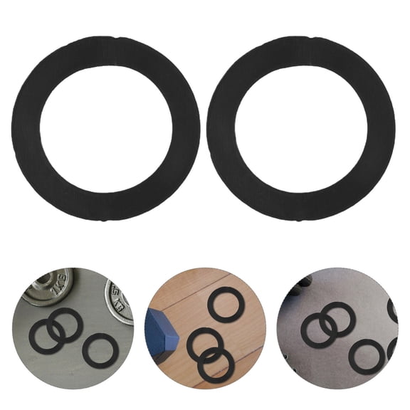 MOKKHNB 100Pcs Black Rubber Barbell Lock Washers for Dumbbells with Non Slip Fitness Equipment Rings