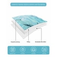 thumbnail image 5 of Quilts Twin Size Bedding Set, Teal Blue Corals Lightweight Quilted Comforter, Summer Modern Coastal Ocean Sea Soft Reversible Bedspread Coverlet with Pillow Covers for All Season, 68" x 86", 5 of 7