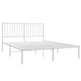 thumbnail image 2 of vidaXL Metal Bed Frame with Headboard White 135x190 cm Double, 2 of 5