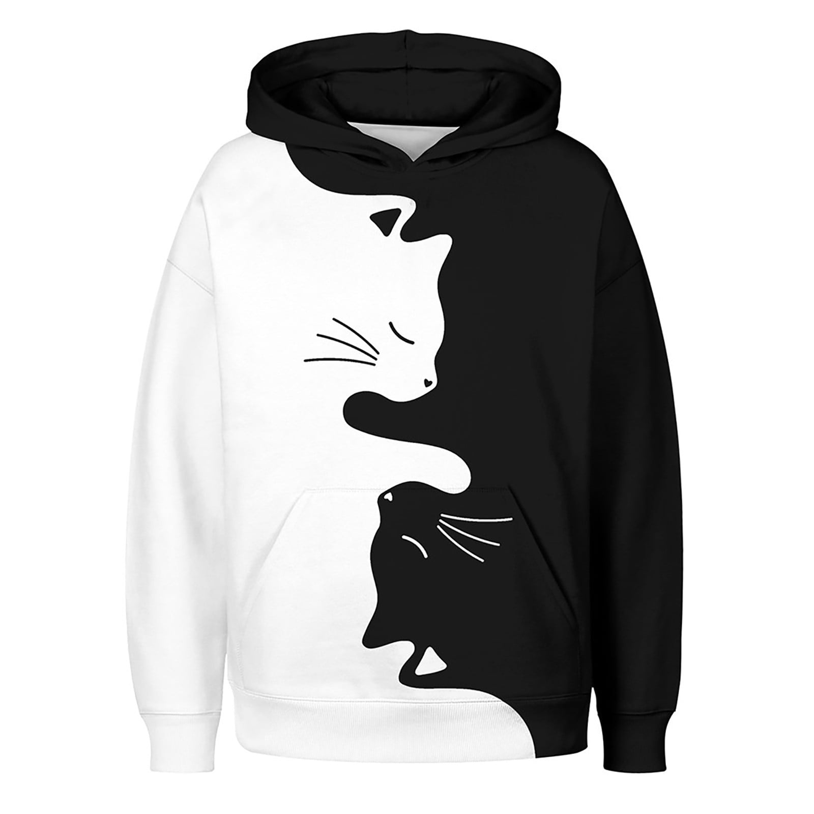 Black Cat Hoodie schwarz XXL