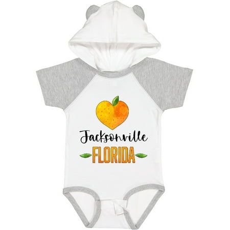 

Inktastic Jacksonville Florida Orange in Heart Boys or Girls Baby Bodysuit