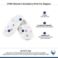 thumbnail image 5 of CTM  Strawberry Print Fur Slippers (Women), 5 of 5