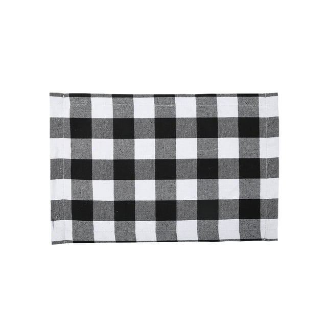 Yhmxh Napperons à Carreaux de Noël Polyester Réversibles Rouges et à Carreaux Décorations de Table à Manger de Noël Tapis de Café Tapis de Table de Cuisine Décorations de Fête de Noël Cadeaux de Noël