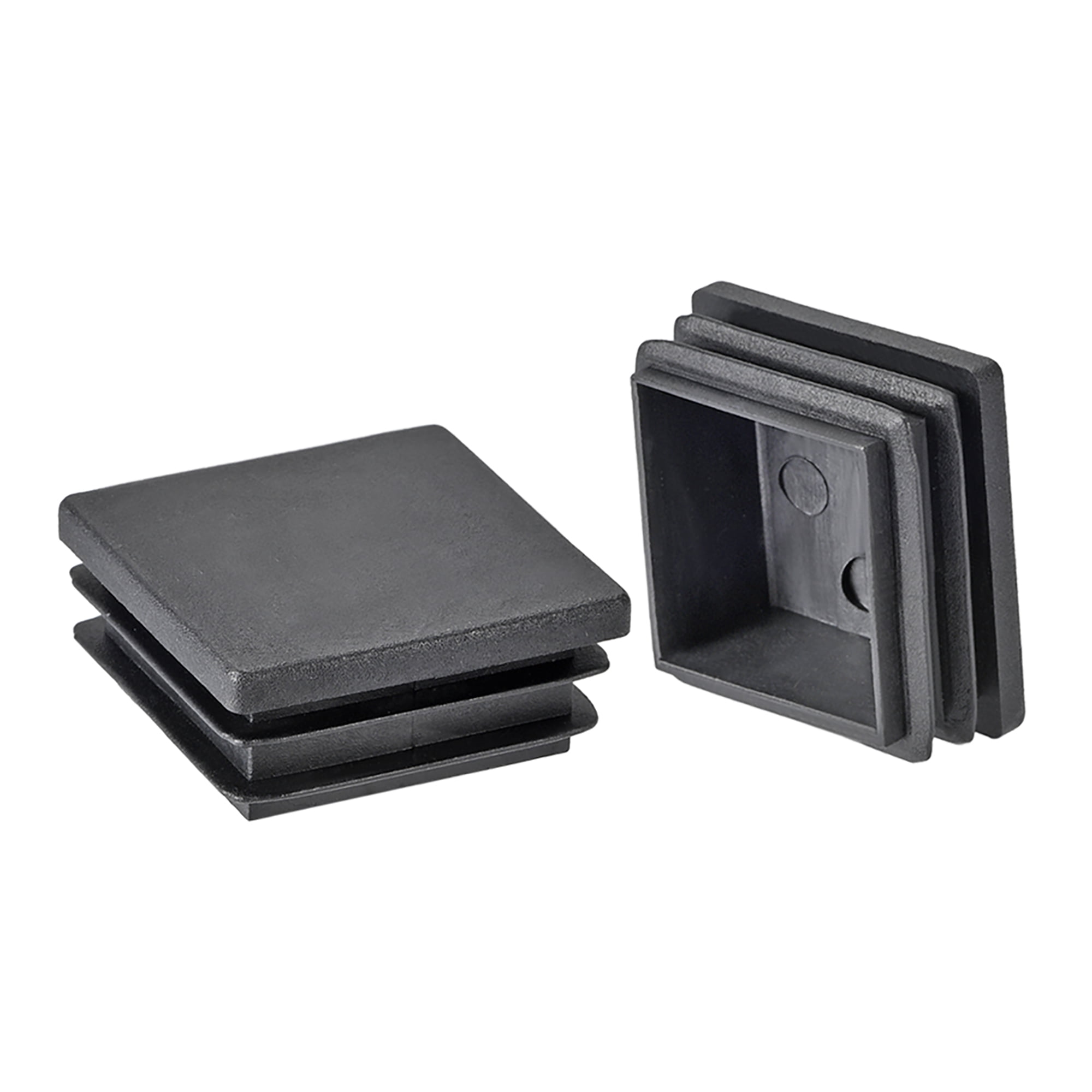 24 Pcs 38mmx38mm(1.5inch) Plastic Tubing Plug Square Post End Caps for Handrail Stair Newel Guardrail Tube Black