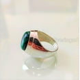 thumbnail image 4 of Malachite Mans Ring, Natural Green Malachite, Spiritual, Silver Jewelry, 925 Silver Ring, Birthday Gift, Heavy Mens Ring, Arabic Design, Ottoman Style Ring, Christmas, Turkey Mens Signet Ring, 4 of 6