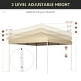 thumbnail image 5 of Outsunny 13' x 13' Pop Up Canopy Tent, Instant Sun Shelter, Tents for Parties, Height Adjustable for Outdoor, Garden, Patio, Parties, Beige, 5 of 9