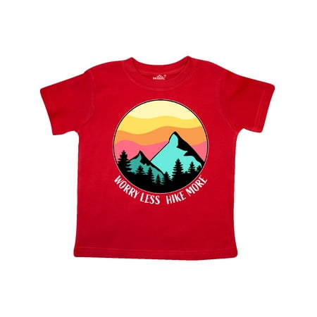 

Inktastic Worry Less Hike More Mountains at Sunset Gift Toddler Boy or Toddler Girl T-Shirt