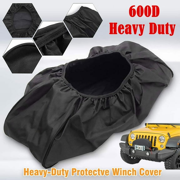 Waterproof 600D Oxford Winch Protection Cover Dustproof Bag Cover 8500-17500lbs