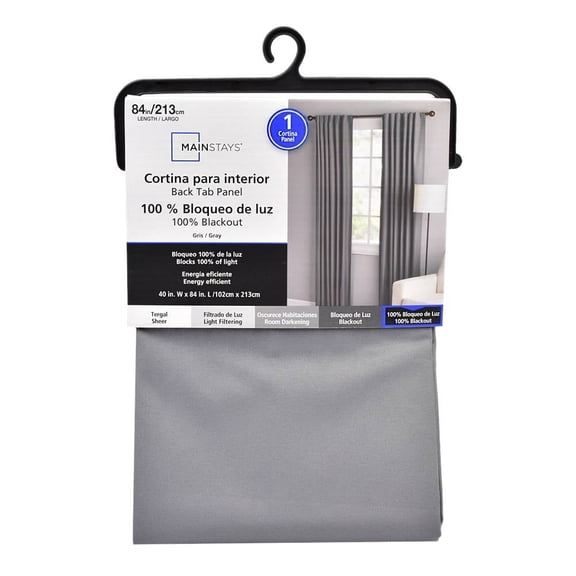 Cortina para Interior Mainstays Gris 102 x 213 cm