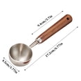 thumbnail image 2 of Coffee Ground 2-Tablespoon Measuring Scoop, 304 Stainless Steel Coffee Scoop With Black Walnut Handle, 2Tbsp (30Ml) Coffee Measuring Spoon For Coffee Beans, Powder, Sugar, 1-Pack, 2 of 2
