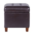 thumbnail image 1 of Otoman Benzara con tapa abatible de madera, 46 cm, color marrón, 1 of 1