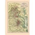 thumbnail image 2 of Northrup 24x32 Gold Ornate Wood Framed with Double Matting Museum Art Print Titled - Virginia Area Battles  - Northrup 1912, 2 of 4