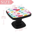 thumbnail image 4 of 4 Pcs Square Cabinet Handle Cupboard Knob Drawer Pulls Handle Hello Different Language Drawer Knobs with Screws Furniture Decoration, 4 of 7