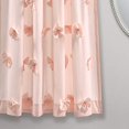 thumbnail image 3 of Lush Decor Riley Curtain Sheer Ruffled Textured Bow Window Panel for Living, Dining Room, Bedroom (Single) 63" x 54" Blush, 3 of 5