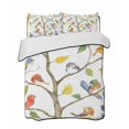 thumbnail image 2 of Quilts Twin Size, Watercolor Bird Soft Comforter Bedding Set for Bed, Modern Spring Branch Colorful Leaf Lightweight Quilted Bedspread with Pillow Cover(2 Pieces) for All Season, 68x86 Inch, 2 of 6