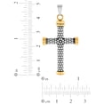thumbnail image 3 of Believe by Brilliance Men’s Stainless Steel Coin Armor Two-Tone Cross Pendant Necklace Chain, 3 of 4