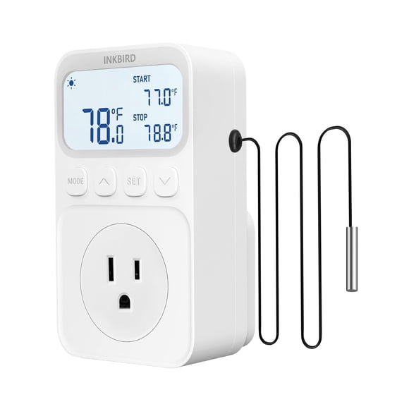 Termostato digital Inkbird C216T-US con salida de 1200 W, 10 A, 110 V