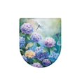 thumbnail image 6 of ZIATUBLES Dragonfly Hydrangea Print Universal Fit Toilet Lid Cover with Elastic Edges Washable Reusable Stretchable Fabric for Most Lids Bathroom Decor Accessories, 6 of 6