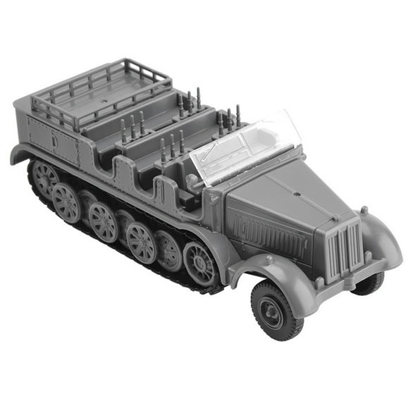 1/72 Scale WWII Sd.Kfz.7 Half-track 4D Vehicle Model Plastic Fighter Military Model Plastic for Collection Toys (Unassembled Kit)