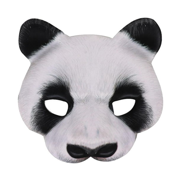 Máscaras de panda Máscara de Halloween Cosplay Disfraces Máscara de animales Máscara de ojos Máscara de media cara para hombres Mujeres Festival