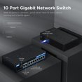 thumbnail image 3 of Conmutador de red PoE TEROW de 10 puertos Gigabit 8 PoE+ 2 Uplink, 3 of 8