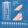 thumbnail image 1 of 120 Pzs Puntas De Uñas Postizas Transparentes Prensa En Cubierta Completa Ataúd Semi-Frosted Cápsula Salón Punta Accesorios Herramientas, 1 of 4