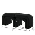 thumbnail image 7 of Dtwnek Set of 3 Modern Bench Ottoman with Wood Frame, End of Bed Bench Footrest for Living Room, Bedroom, Black, 7 of 7