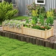 thumbnail image 4 of 91" Wood Planter Box - Divisible Raised Garden Bed with Liner & Drainage, 4 of 9