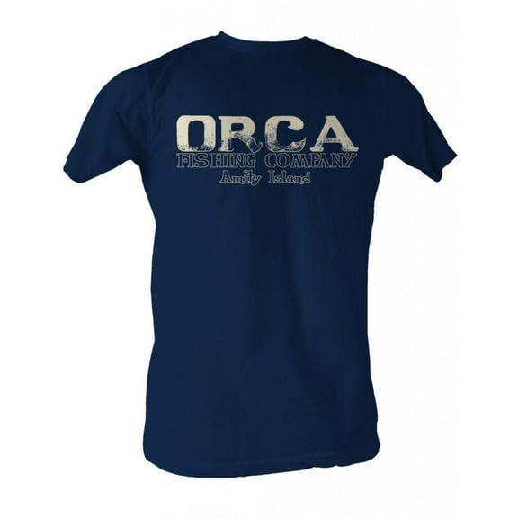 Jaws Orca Fish Co Navy Adult T-Shirt Xlt
