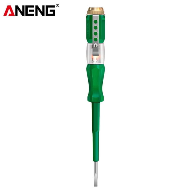 Medidor de voltaje portátil Bombilla de neón Detector de potencia Herramienta de medición (Verde) Ehuebsd Para estrenar