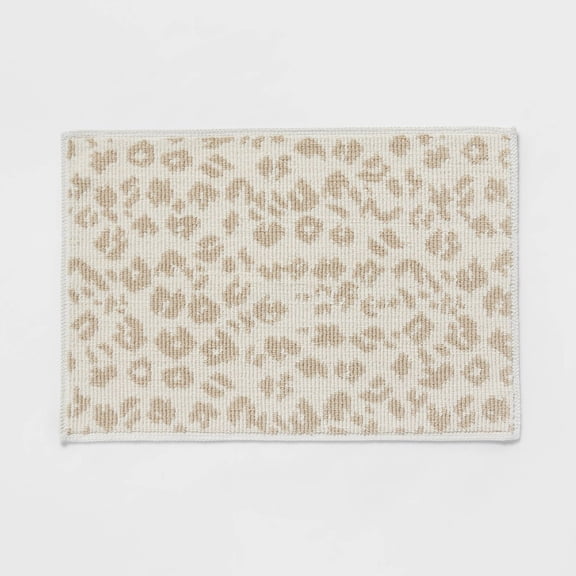 20"x30" Performance Plus Bath Rug Solid - Cotton, Woven, Low Pile, Machine Washable,