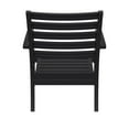 thumbnail image 6 of Luxury Commercial Living 35" Black Outdoor Patio Club Armchair with Taupe Sunbrella Cushion - Extra, 6 of 9