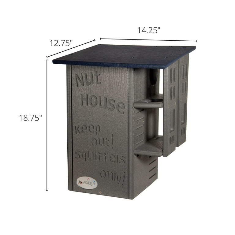 JJ house 専用 JCs Wildlife Ultimate Squirrel House Nesting Box (Blue/Gray