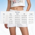 thumbnail image 3 of Jean Shorts for Teens Women's White Denim Shorts Mid Waisted Comfortable Stretchy Casual Summer Jean Shorts with Pockets White L, 3 of 6