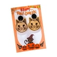 thumbnail image 1 of Pendientes de gato de Halloween, pendientes colgantes de madera con forma de gato negro, pendientes colgantes de esqueleto de gato para mujer, 1 of 5