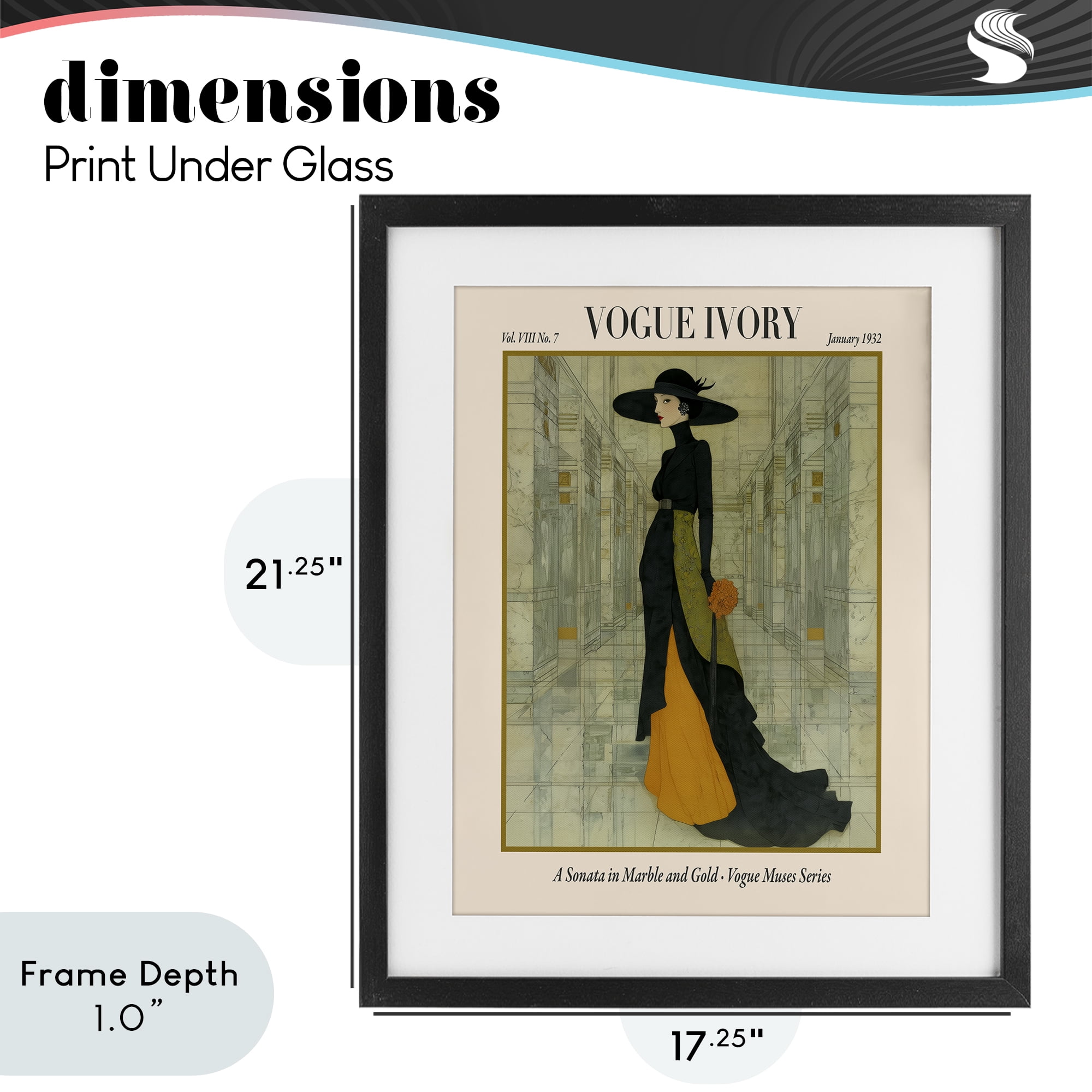 Stupell Industries Ivory Hall Magazine Black Framed Print Under Glass, design by A Barefoot Stylist