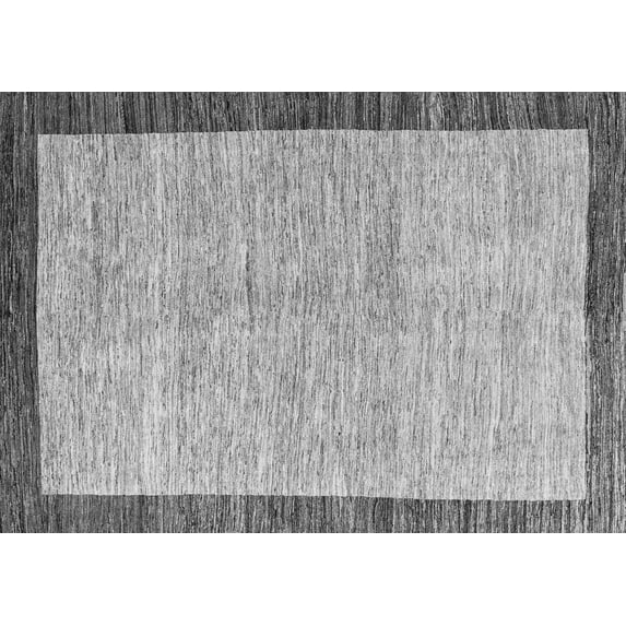 Ahgly Company Indoor Rectangle Abstract Gray Modern Area Rugs, 5' x 7'