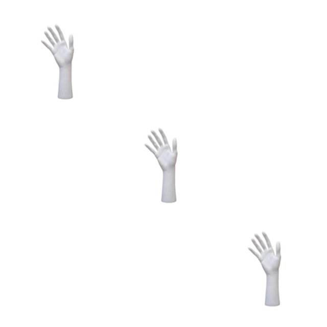 Wweixi Chic Chain Hand Model Shop Display Holder for Stunning Jewelry Showcase White 25.5cm 3Set