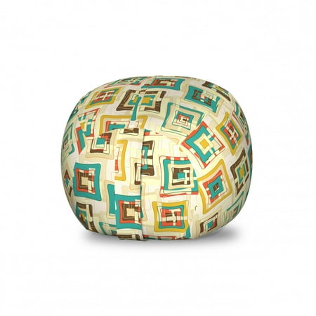 

Geometric Storage Toy Bag Chair Abstract Puzzle Style Trippy Fractal Creative Overlapping Color Forms Design Stuffed Animal Organizer Washable Bag Large Size Multicolor by Ambesonne