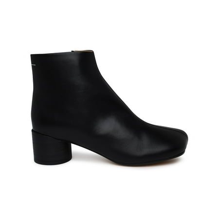 

Mm6 Maison Margiela Woman Black Leather Ankle Boots